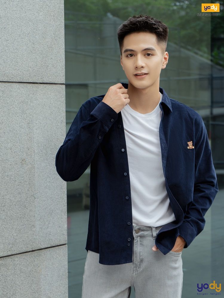 Áo khoác sơ mi nam vải khaki ammofficial #42 Áo khoác sơ mi nam vải khaki ammofficial